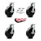 Service Caster 10'' Heavy Duty Phenolic Wheel Caster Set with Brakes and Swivel Locks, 4PK CRAN-SCC-KP92S1030-PHR-SLB-BSL-4 - alternate 4